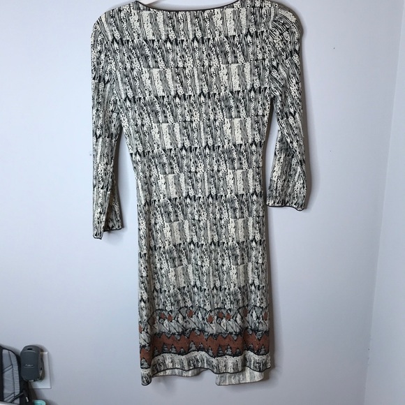 Cream Multi Max Studio Dress Sz S - Picture 4 of 5